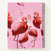 Watercolor Flamingo Muster Notizblock (Rückseite)