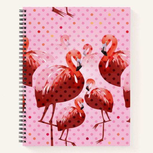 Watercolor Flamingo Muster Notizblock (Vorderseite)