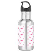 Watercolor Flamingo Muster Personalisiert Edelstahlflasche (Rückseite)