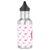 Watercolor Flamingo Muster Personalisiert Edelstahlflasche (Links)