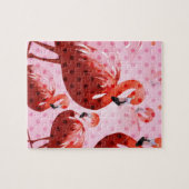 Watercolor Flamingo Muster Puzzle (Horizontal)