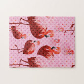 Watercolor Flamingo Muster Puzzle (Horizontal)
