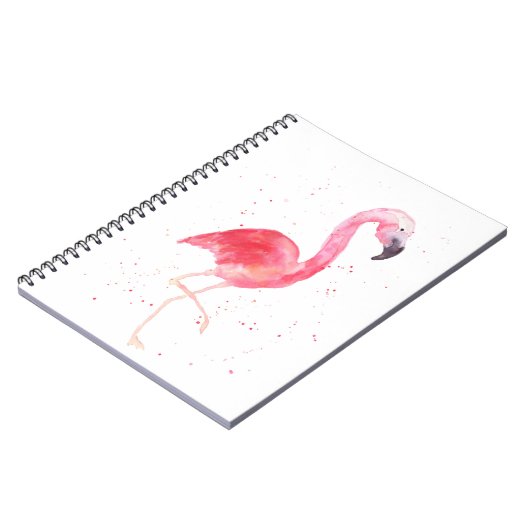 Watercolor Flamingo Notizblock (Linke Seite)