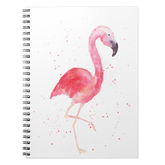 Watercolor Flamingo Notizblock (Vorderseite)