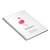 Watercolor Flamingo Personalisiert Scripting Journ Notizblock (Rechte Seite)