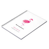 Watercolor Flamingo Personalisiert Scripting Journ Notizblock (Linke Seite)