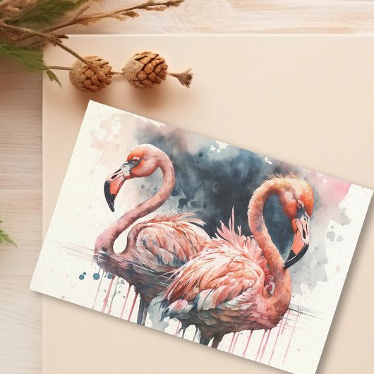 Watercolor Flamingo Pink Seidenpapier
