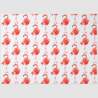 Watercolor Flamingo Series Design 14 Seidenpapier