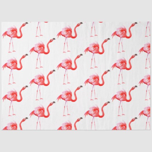 Watercolor Flamingo Series Design 15 Seidenpapier (Vorderseite)