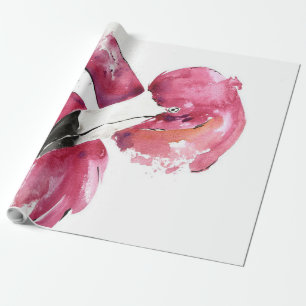 Watercolor Flamingo spendet Lover Flamingo Lover Geschenkpapier