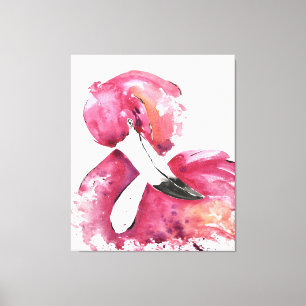 Watercolor Flamingo spendet Lover   Flamingo Lover Leinwanddruck