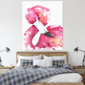 Watercolor Flamingo spendet Lover | Flamingo Lover Leinwanddruck (Insitu (Schlafzimmer))