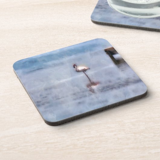 Watercolor Flamingo Untersetzer (Linke Seite)