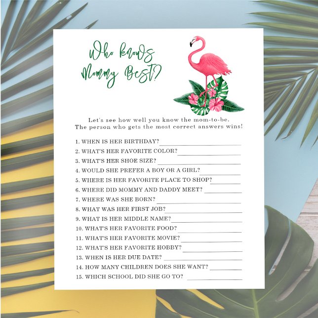 Watercolor Flamingo - Wer Mami am besten kennt (Von Creator hochgeladen)