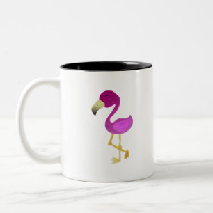 Watercolor Flamingo Zweifarbige Tasse