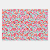 Watercolor Flamingos Gathered Geschenkpapier Set (Vorderseite 2)