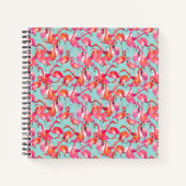 Watercolor Flamingos Gathered Notizblock (Vorderseite)