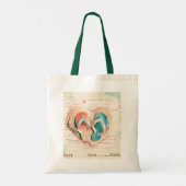 Watercolor Flip Flop Beach Tote Bag Tragetasche (Rückseite)