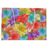 Watercolor Floral 30th Birthday Große Geschenktüte (Rückseite)