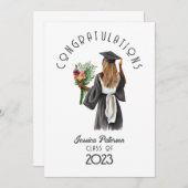 Watercolor Floral African Girl Gratulation (Vorne/Hinten)