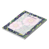 Watercolor Floral Art Pink Pretty Personalized Notizblock (Rotiert)
