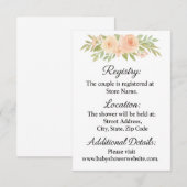 Watercolor Floral Baby Shooting Card Begleitkarte (Vorne/Hinten)