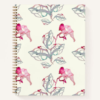 Watercolor Floral Botanical Spiral Notebook Notizblock