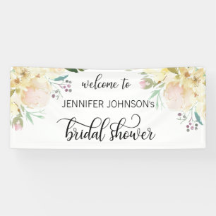 Watercolor Floral Brautparty WELCOME SIGN Banner