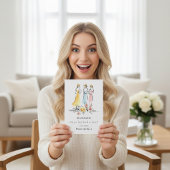 Watercolor Floral Bridesmaid Proposal Card