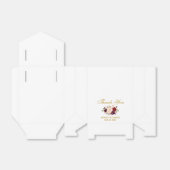 Watercolor Floral Burgundy Gold Wedding Danke B Geschenkschachtel (Ungefaltet)