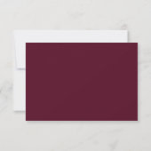 Watercolor Floral Burgundy Wedding RSVP BG (Rückseite)