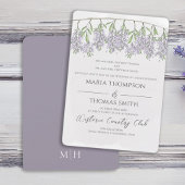 Watercolor Floral Calligraphy Script Wisteria Einladung