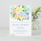 Watercolor FLORAL DESIGN Einladung (Stehend Vorderseite)