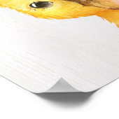 Watercolor Floral Duck Farmhouse Style Art Poster (Ecke)