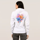 Watercolor Floral Flowers Design-24683 Hoodie (Schwarz voll)