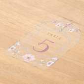 watercolor floral frame table number acryleinladungen (Ablage )