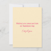 Watercolor Floral Friendship Valentine's Day Card (Rückseite)