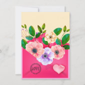Watercolor Floral Friendship Valentine's Day Card (Vorderseite)