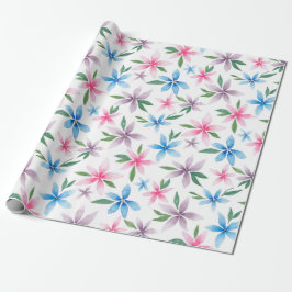 Watercolor floral geschenkpapier
