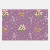 Watercolor Floral Geschenkpapier Set (Vorderseite 3)