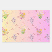  Watercolor Floral  Geschenkpapier Set (Vorderseite 2)