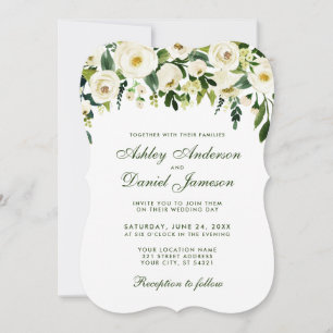 Watercolor Floral Green Wedding Invitation S Einladung