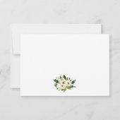 Watercolor Floral Green Wedding RSVP GS Karte (Rückseite)