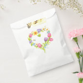 Watercolor Floral Herzkranz Gefallen Taschen Geschenktütchen (Versiegelt)