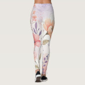 Watercolor Floral High-Waisted Leggings (Rückseite)