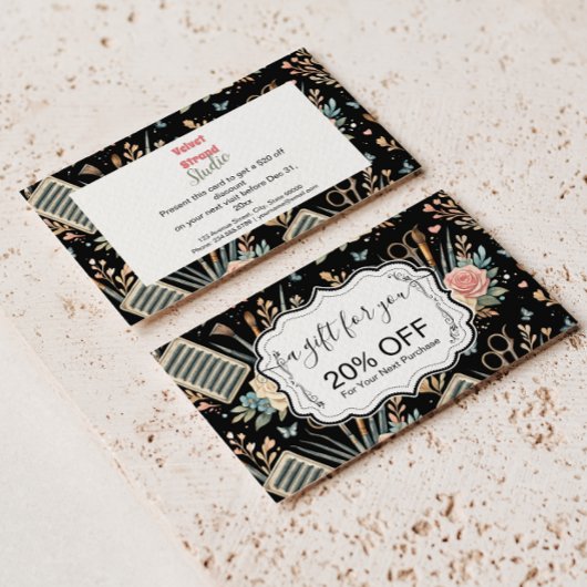 Watercolor Floral Lash Artist Rabattkarte