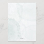 Watercolor floral leaves wedding  einladung (Rückseite)