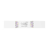 Watercolor Floral Lilac Lavender Wedding Einladungsbanderole (Flach)