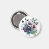 Watercolor floral  magnet (Vorderseite/Rückseite)