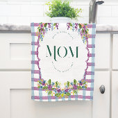 Watercolor Floral Mom Personalized Geschirrtuch